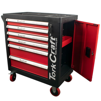 184-Piece 6-Drawer 1-Door Tool Cabinet with Wheels