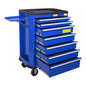 Steel tool cabinet with 7 drawers and casters