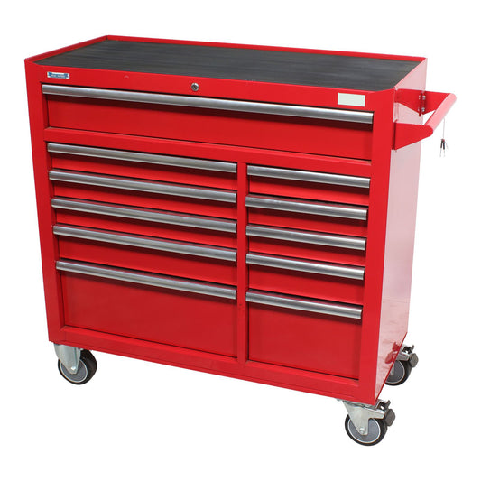 Professional tool cabinet with 10 drawer cart