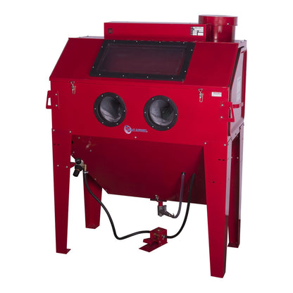 Industrial sandblasting cabinet