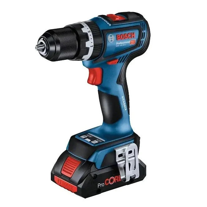 GSB 18V-90 C professional cordless drill with 2 x 5.0Ah batteries and charger