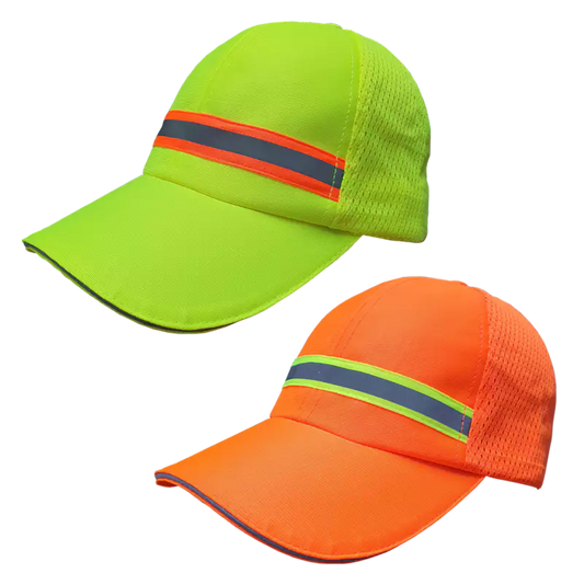 HiViz golf caps with reflective tape