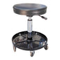 Adjustable round mechanical chair with tool tray