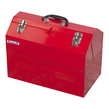 Professional cantilever tool box with divided trays