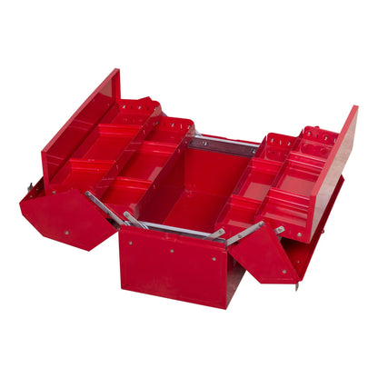 Professional cantilever tool box with divided trays