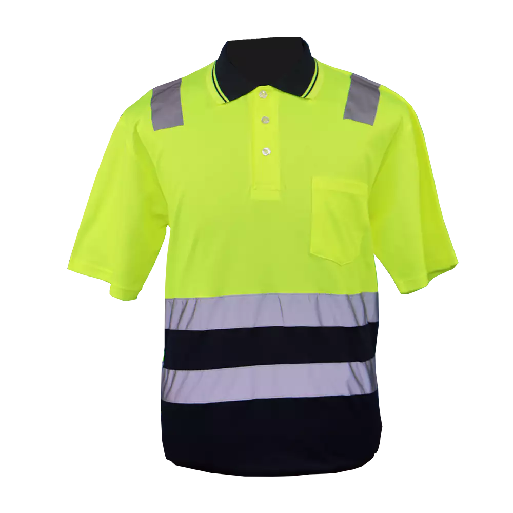 Camisa de golfe Hiviz de dois tons