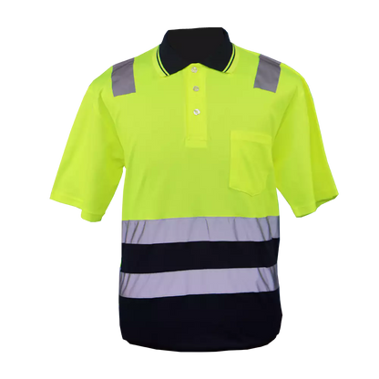 Camisa de golfe Hiviz de dois tons