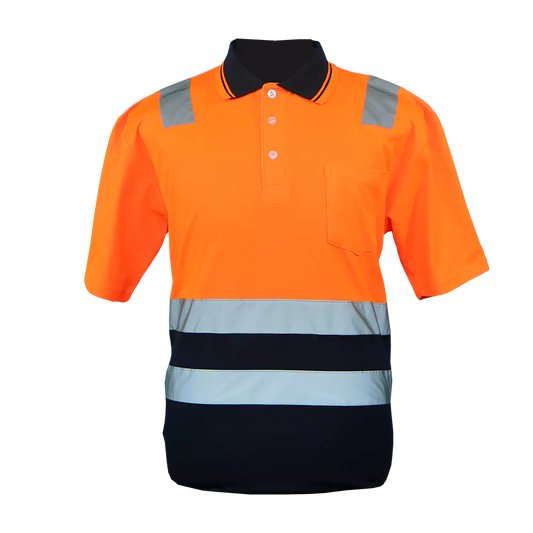 Camisa de golfe Hiviz de dois tons