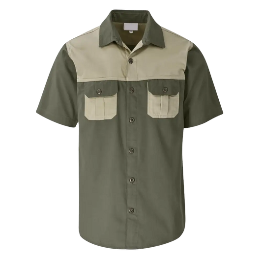 Two-tone farm shirt