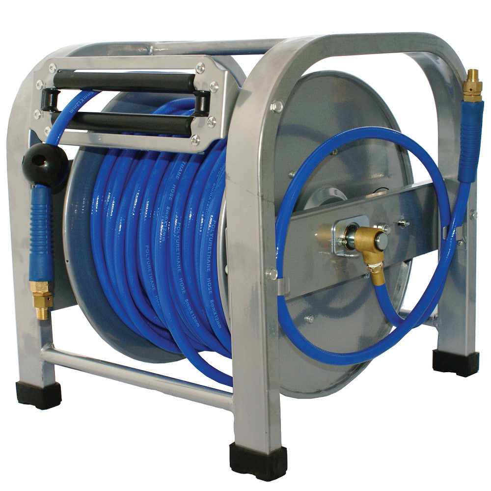 Portable polyurethane hose reel 30m x 8mm