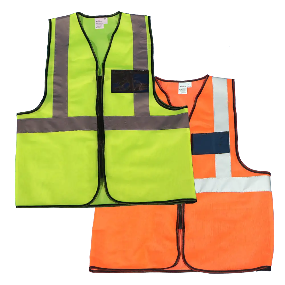 Reflective vest with zipper and identification