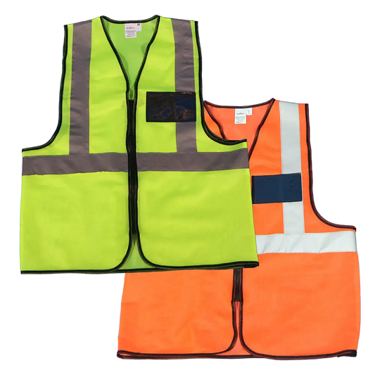 Reflective vest with zipper and identification