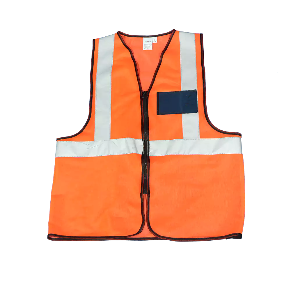 Reflective vest with zipper and identification