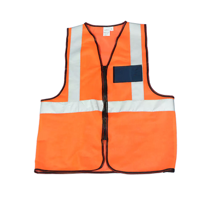 Reflective vest with zipper and identification