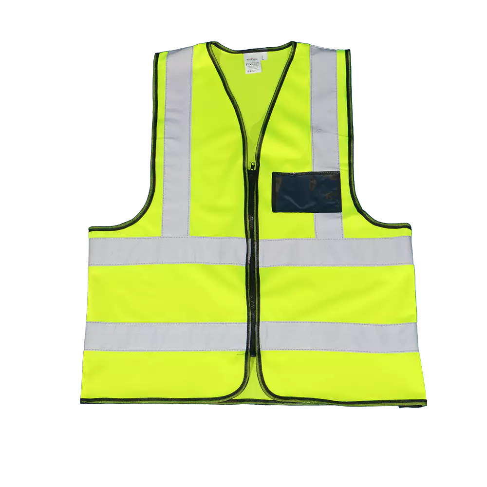 Premium reflective vest with zipper and identification