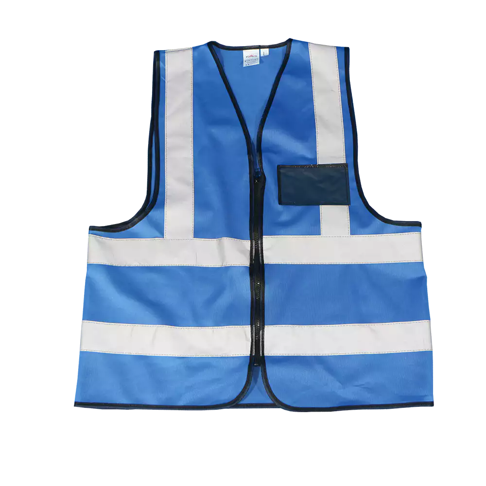 Premium reflective vest with zipper and identification