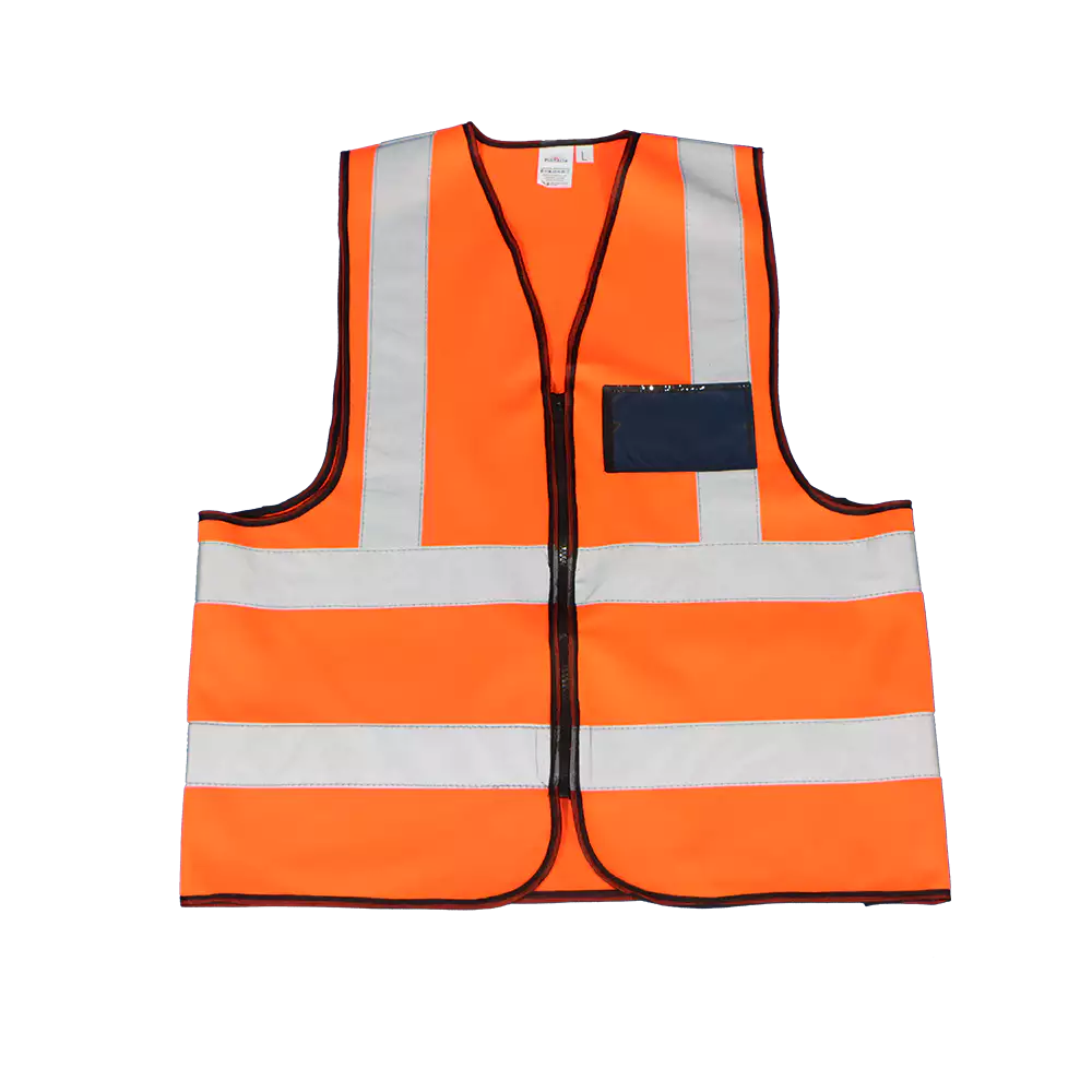 Premium reflective vest with zipper and identification