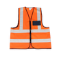 Premium reflective vest with zipper and identification