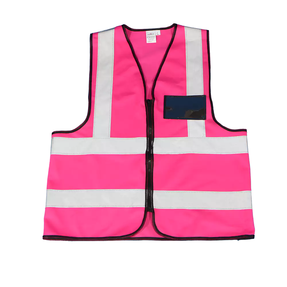 Premium reflective vest with zipper and identification