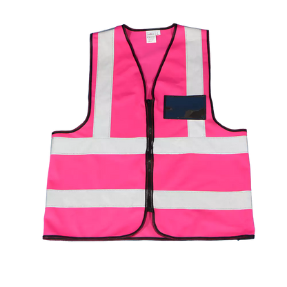 Premium reflective vest with zipper and identification