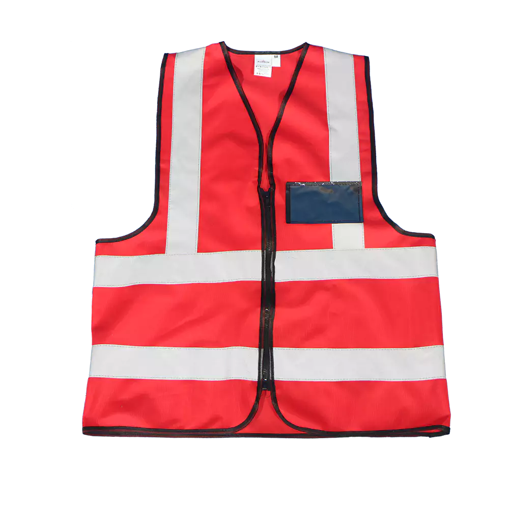 Premium reflective vest with zipper and identification