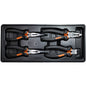 4-piece pliers set with a tray