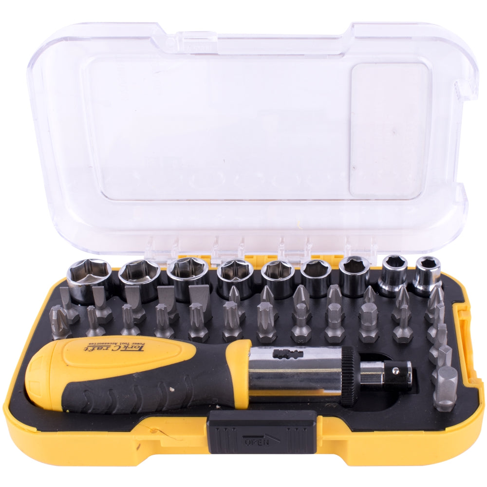 37 Piece Screwdriver Ratchet Bit Set