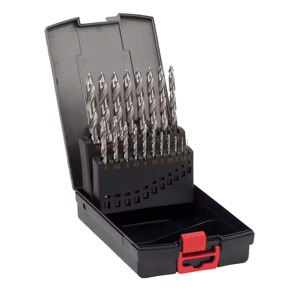 19 Piece HSS Steel Drill Bit Set