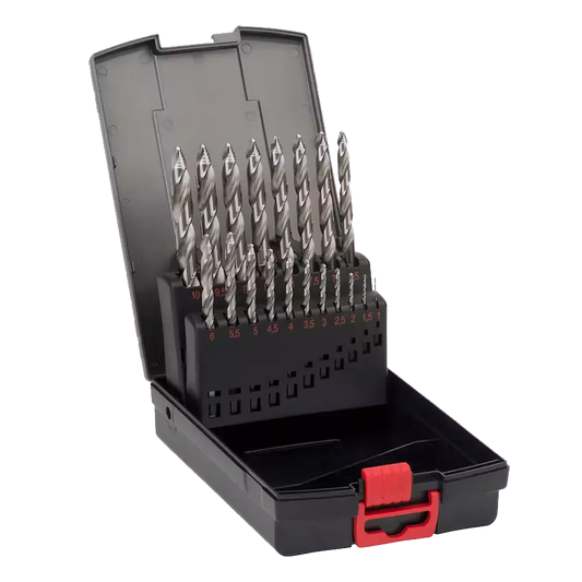 19 Piece HSS Steel Drill Bit Set