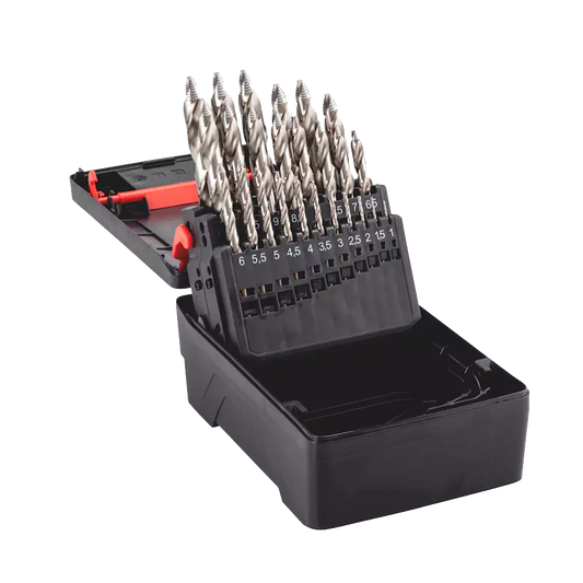 25 Piece HSS Steel Drill Bit Set