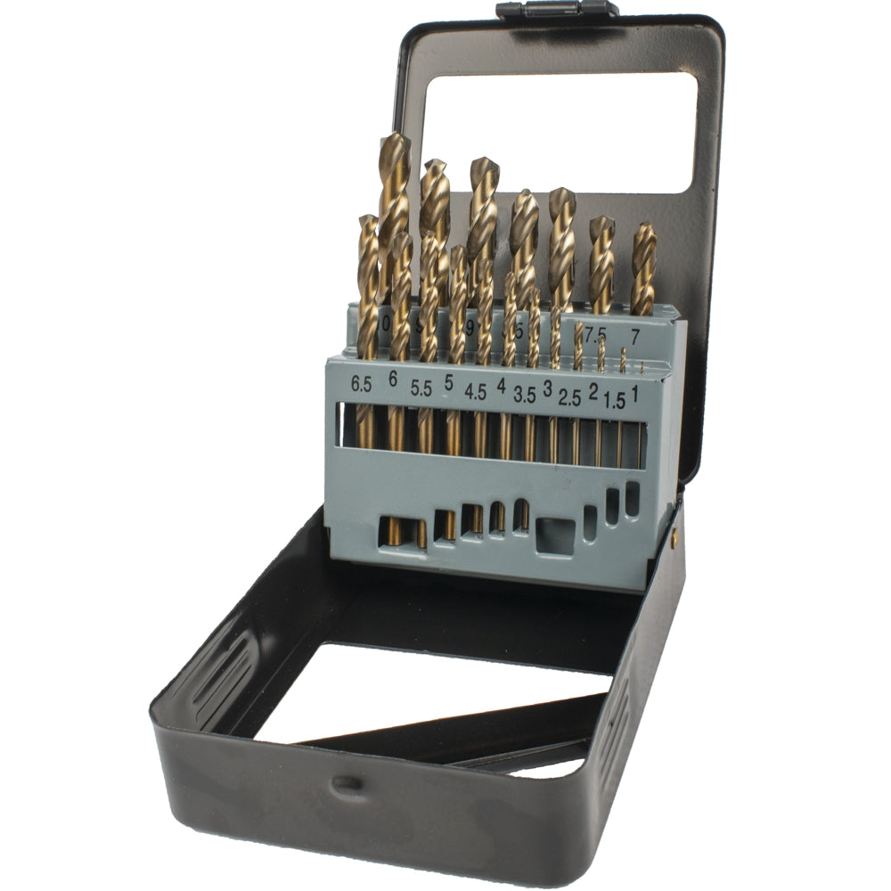 19 Piece Cobalt Drill Bit Set