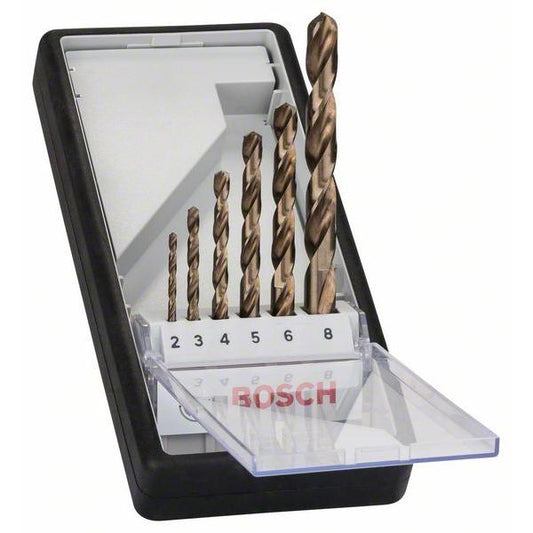 6 Piece Professional HSS Cobalt Twist Drill Bit Set