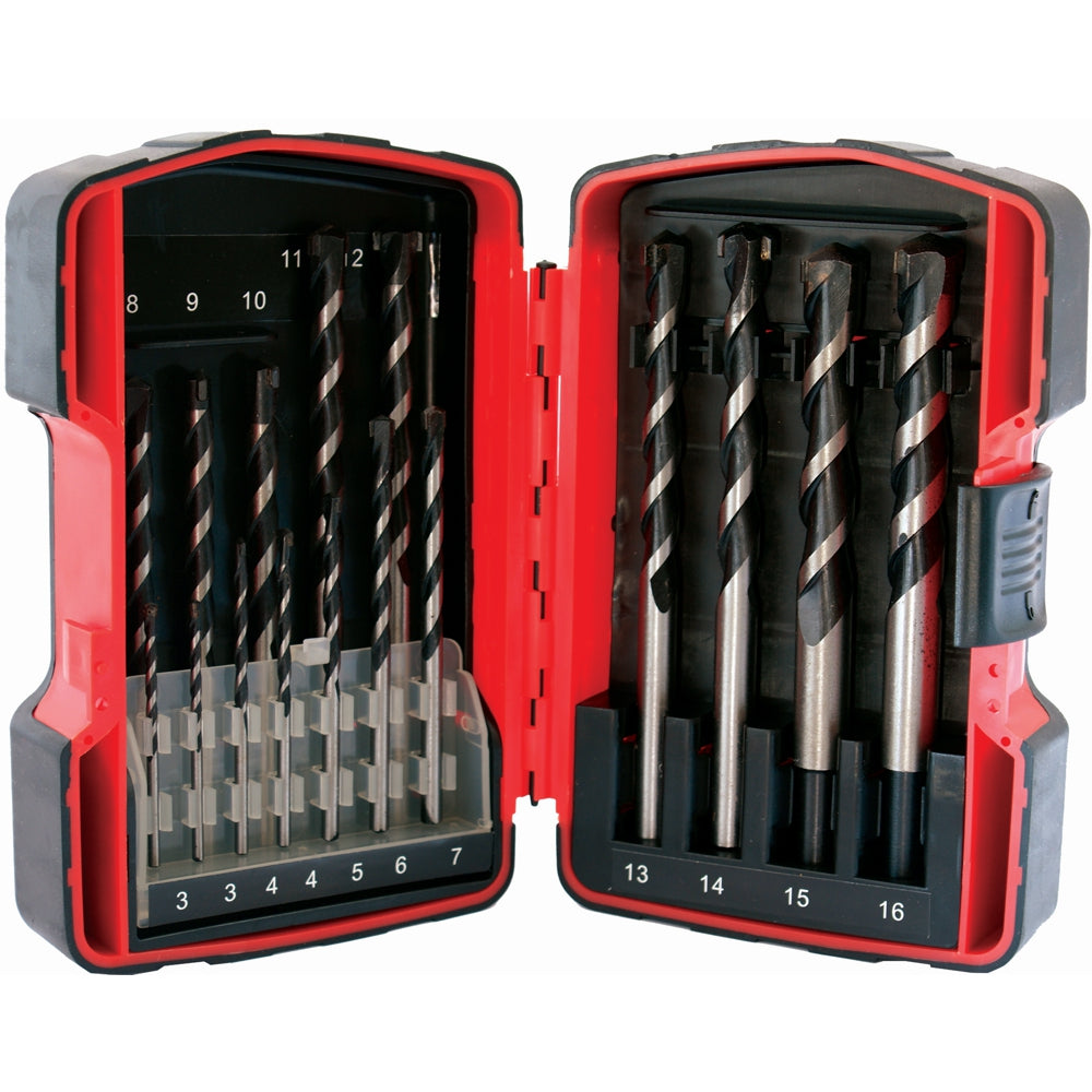 16 Piece Masonry Drill Bit Set