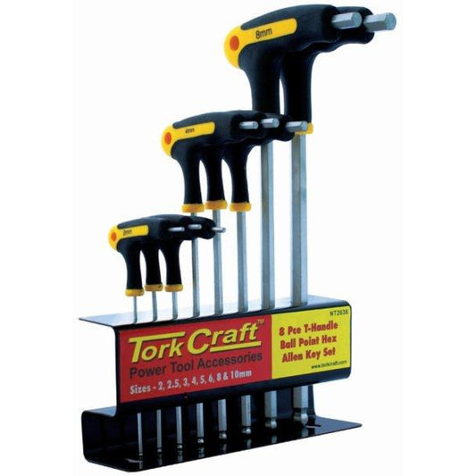 8-Piece Ballpoint T-Handle Allen Wrench Set