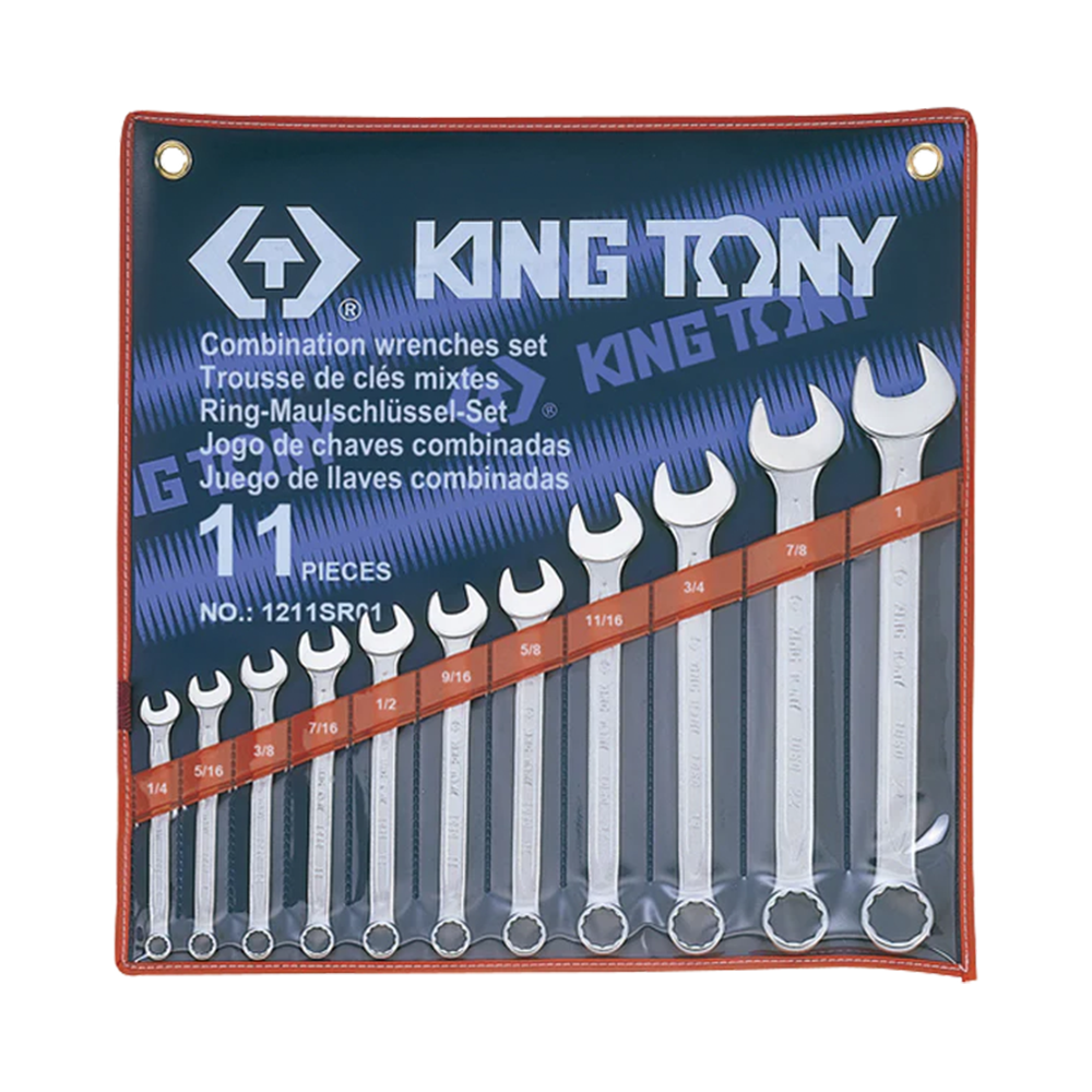 11-Piece SAE 1/4"-1" Ring Wrench Set