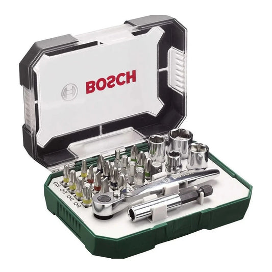 26-piece screwdriver and ratchet set