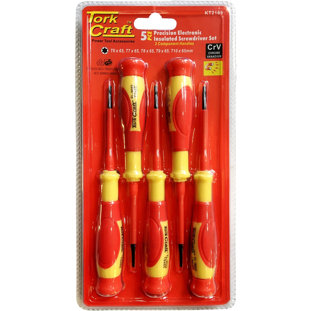 5-Piece Precision Electronic Insulated Screwdriver Set