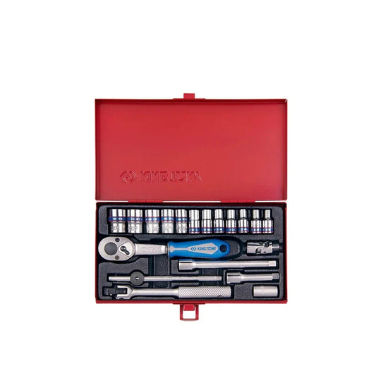 19-Piece 12-Bit 1/4" Socket Wrench Set