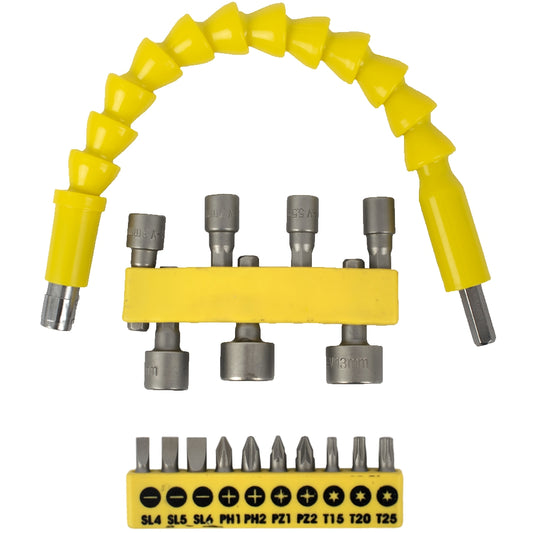 18 Piece Flexible Shaft and Nut Set