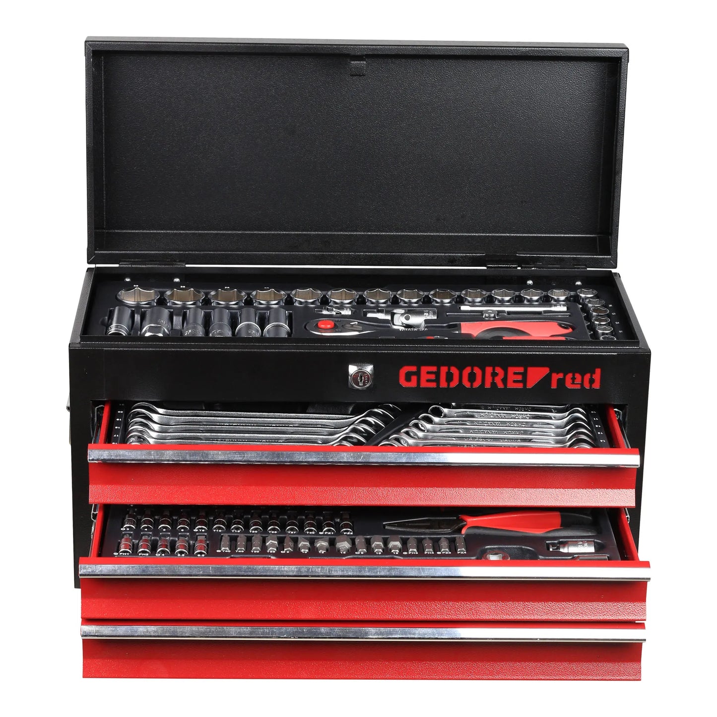 113 tool set with metal box with drawers