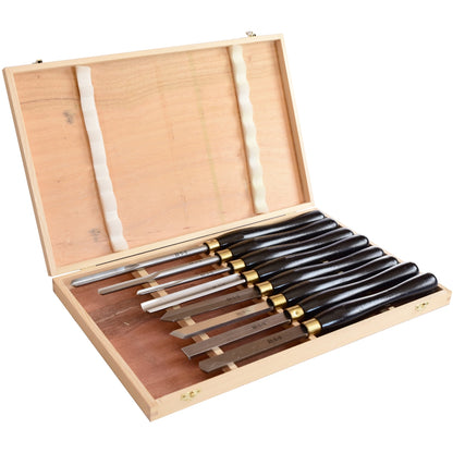 8 Piece HSS Turning Chisel Set in Wooden Box