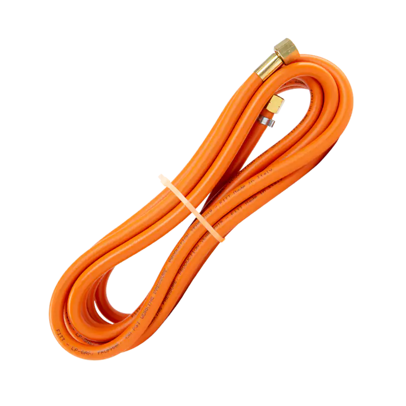 Hose set with fitting for heating torch