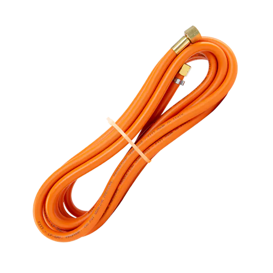 Hose set with fitting for heating torch