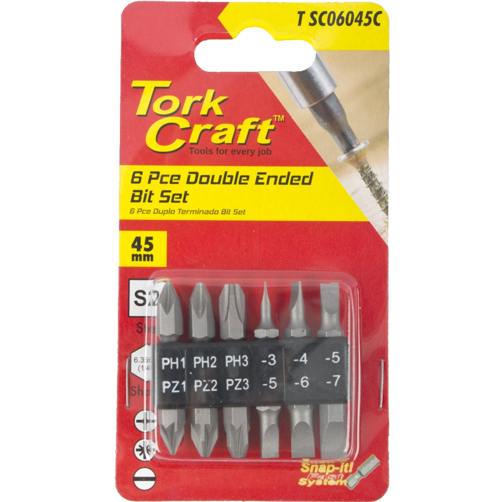 6-Piece 45mm Double Tip Set