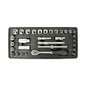 31-piece ratchet set with one tray