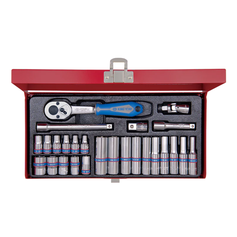 26-Piece 1/4" 4 - 13mm Deep and Standard Socket Set