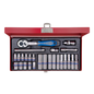 26-Piece 1/4" 4 - 13mm Deep and Standard Socket Set