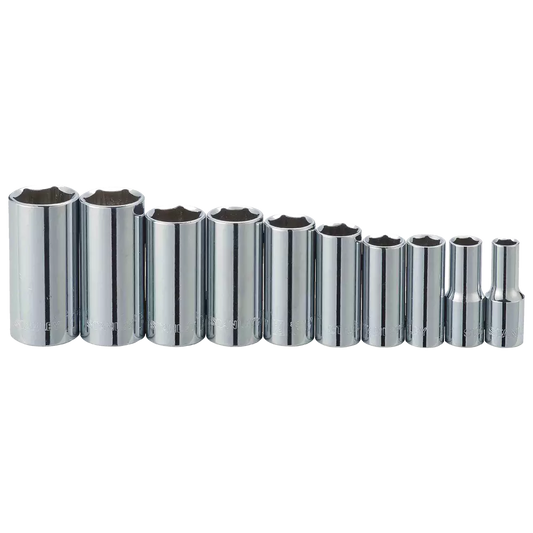 10pcs 1/2″ CR/V Socket Set