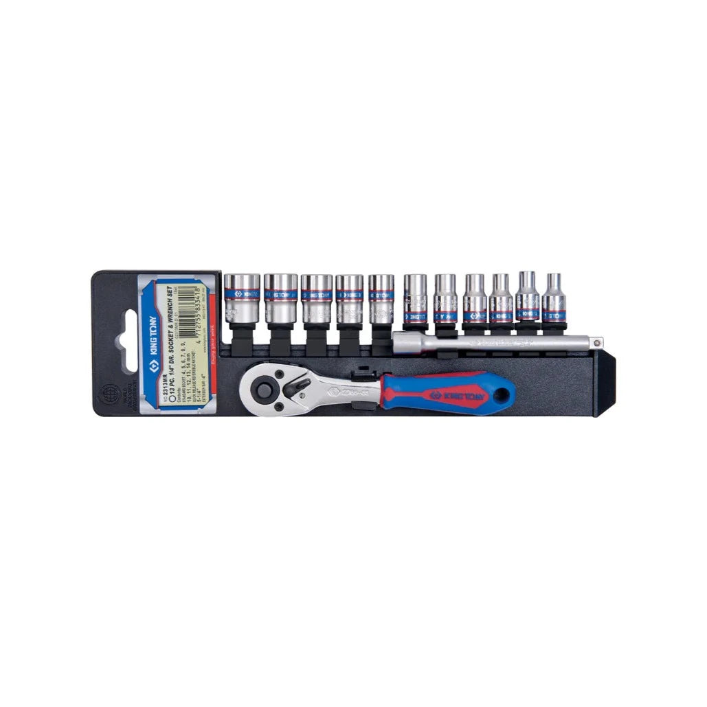 1/4" socket set with ratchet and extension