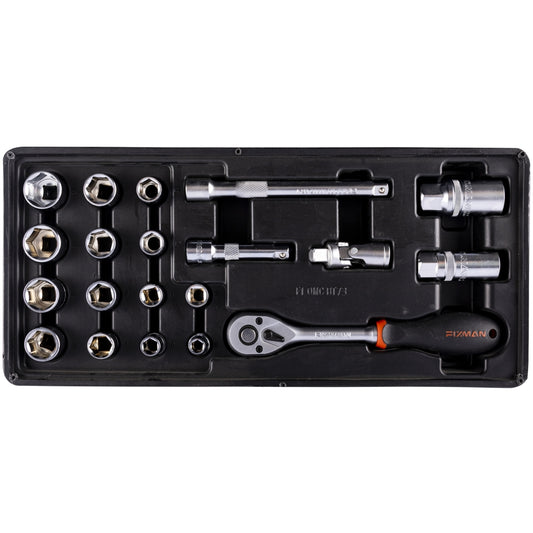 20-Piece Socket and Accessory Set with a Tray